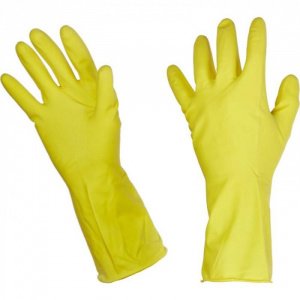 Перчатки резиновые ПАКЛАН PROFESSIONAL рр 10-XL, с напылением, желтые 1/10 1/100