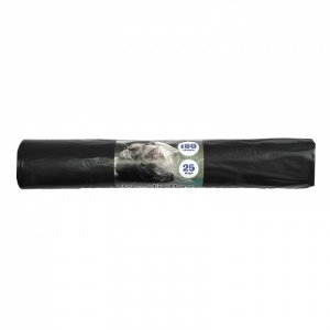 180л, ПВД, 25шт, рулон, черные, 30мкм, 88*106см пакеты д/мусора PracticBag 1/5