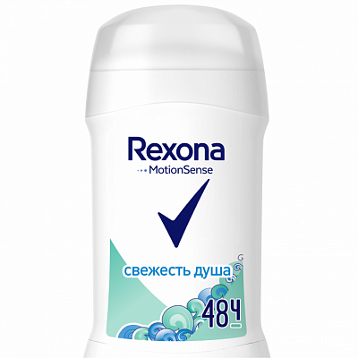 РЕКСОНА дезодор. стик 40мл СВЕЖЕСТЬ ДУША для женщин 1/6
