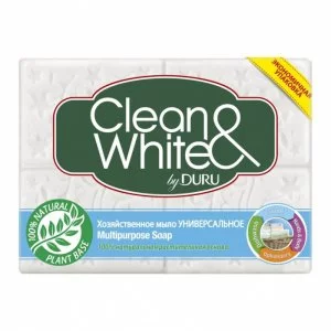 ДУРУ Clean&White мыло хоз. 4х120г  белое 1/21