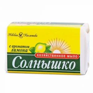 СОЛНЫШКО мыло хоз. 140г ЛИМОН 1/48